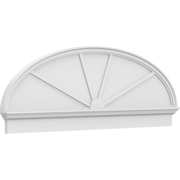 Ekena Millwork Elliptical 4 Spoke Architectural Grade PVC Combination Pediment, 70"W x 24-3/8"H x 2-3/4"P PEDPC070X245ELL04 - main